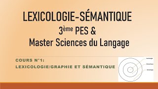 Lexicologiegraphie et sémantique Cours N°1 [upl. by Cope]