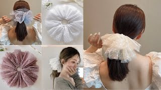 DIY KOREAN SCRUNCHIES under 5mins DIY [upl. by Eolanda]