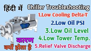 Chiller Troubleshooting of Water Cooled Chiller in hindi  Low Oil Level  Low tower Temp [upl. by Coleville469]