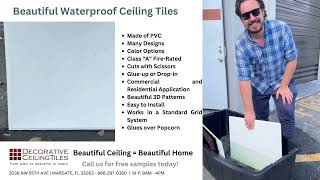 Beautiful Waterproof Ceiling Tiles [upl. by Kolodgie44]