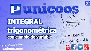 Integral trigonómetrica con cambio de variable seno BACHILLERATO [upl. by Otho]