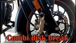 motorcycle combi disk brakes system  hornet 160r review disk brake  bullet singh boisar [upl. by Aneehc]