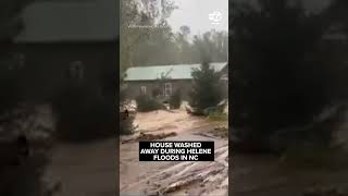 Dramatic Video Captures Moment House is Washed Away During Hurricane Helene Floods [upl. by Kired598]