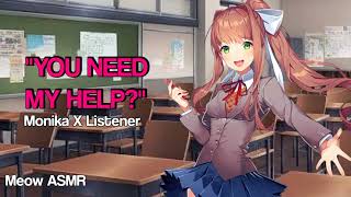 Asking Monika For Help ASMR Roleplay F4A DDLC [upl. by Gwen]