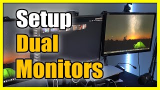 How to Setup Dual Monitors on Computer using Windows 11 Fast Method [upl. by Ayo]