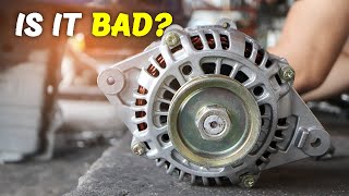 SYMPTOMS FOR A BAD ALTERNATOR badalternator overcharging deadbattery [upl. by Nairadal356]