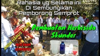 Pembuatan herbisida skunder yg selama ini di rahasiakan Pemborong Semprot [upl. by Shuman]