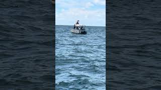 Pontoon Boat 25 Miles Out offshorefishing saltwaterfishing [upl. by Jonme]