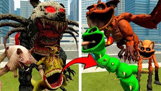 👑All Zoochosis Mutant Animals vs All Smiling Critters in Garrys Mod 🔴 [upl. by Jorey183]