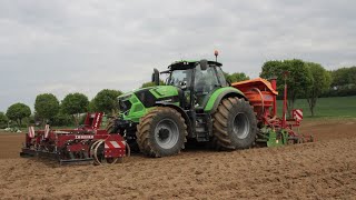 Deutz Fahr 6215 TTV  Herriau Turbosem au semis 2019 [upl. by Leal729]