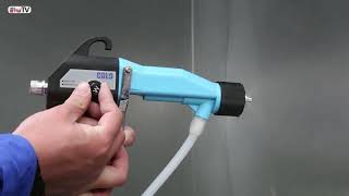 How does an electrostatic paint spray gun work [upl. by Rodnas]