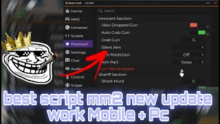 Murder mystery 2 Silent Aim Script new update Eclipse hub v098d work  Delta  Fluxus [upl. by Aeret]