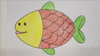 Drawing and Colouring of Olga Pacella Fish [upl. by Fenn62]