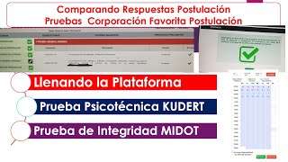 Comparación respuestas Plataforma Corporación Favorita Postulación para Aprobar Proceso Horario 2024 [upl. by Jamila892]