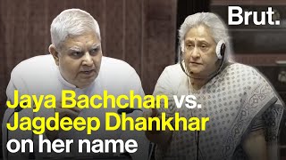 Jaya Bachchan vs Jagdeep Dhankhar on her name [upl. by Anelrahs992]