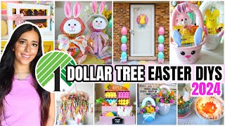 EASY Dollar Tree EASTER DIYS for 2024 🐰 HIGHEND quick hacks really [upl. by Lorac]