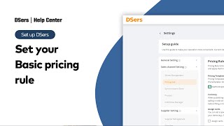 Set up DSers  Set your Basic pricing rule  DSers [upl. by Domel]