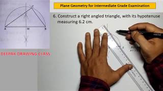 6 Construct a right angled triangle its hypotenuse amp 1 one side  Intermediate Plane Geometry [upl. by Tibbs]