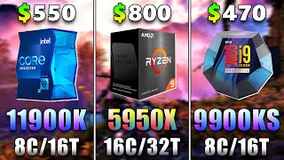 Core i9 11900K vs Ryzen 9 5950X vs Core i9 9900KS  PC Gameplay Tested [upl. by Nicolai849]