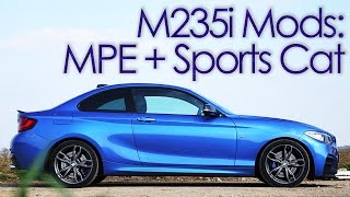 BMW M235i M Performance Exhaust and Cobra Sports Cat Engine Sound Acceleration Launch  N55 M135i [upl. by Aniraad]