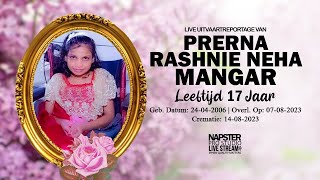 Uitvaart Van Prerna Rashnie Neha Mangar  Live Stream  NAPSTER PRO STUDIO [upl. by Clarey]