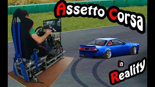 Assetto Corsa en vrai  Je vous présente mon simulateur  😜 [upl. by Newob48]