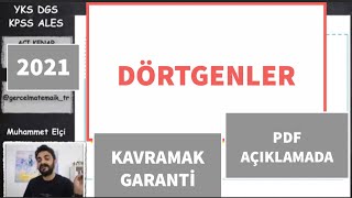 DÖRTGENLER 1KISIM 2024 YKS DGS KPSS ALES  GEOMETRİ YKS DGS [upl. by Milson]