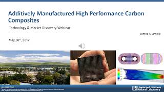 Additively Manufactured High Performance Carbon Composites by James Lewicki [upl. by Tedd925]