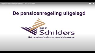 De pensioenregeling uitgelegd  BPF Schilders [upl. by Ollecram]