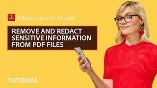 Remove and Redact Sensitive Information from PDF Files  Adobe Acrobat [upl. by Martinelli]