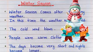 10 lines on winter season  essay on winter season  10 lines on winter season speech in English [upl. by Shannon]