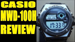 Casio MWD100 Metal Illuminator Review [upl. by Nessie]