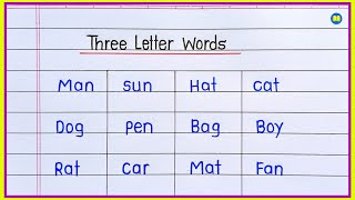 Three Letter Words  Three Letter Words in English  3 Letter Words List [upl. by Rufus]