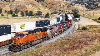 Extreme Mountain Railroading BNSF amp UP Trains On The Mojave Subdivision Over Tehachapi Pass [upl. by Jamnes701]