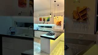 Cocina en melamina Alto brillo blanco [upl. by Vasti]