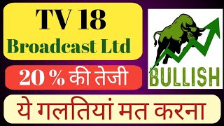 TV18 BROADCAST LTD SHARE NEWS  NEXT TARGET  LATEST NEWS  STOCK ANALYSIS tv18broadcastshareprice [upl. by Annoyik]