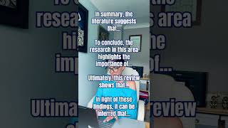 How to write a literature review template sentences for the conclusion [upl. by Acireit]