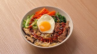 Korean bibimbap recipe  An easy and quick dinner [upl. by Elyad71]