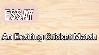 An Exciting Cricket Match essay in English  essay writing  cricket match [upl. by Naired]