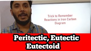 Eutectoid Eutectic Peritactic  Trick to remember  Reactions in iron carbon diagram [upl. by Nnylram]