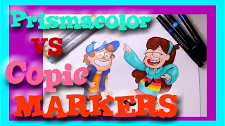 Prismacolor MARKERS VS Copic MARKERS Tips and Tricks  dramaticparrot [upl. by Kenn]