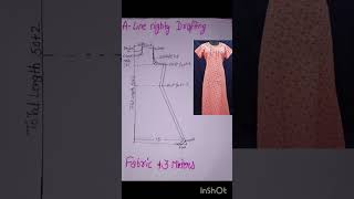 A line nighty drafting trending fashion ytdesinger drafting dress [upl. by Hagile]