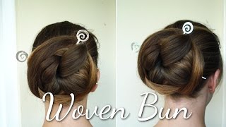 Haartraum Woven Bun Anleitung [upl. by Ahseyi]