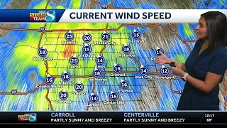 Iowa weather A windy and warm start to the week [upl. by Abbotsen]