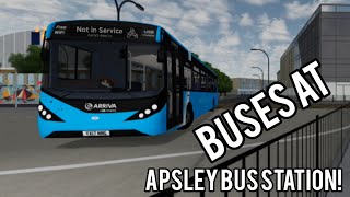 Buses At Apsley bus station  Roblox [upl. by Ayikur]