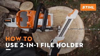 Hoe ketting vijlen met de STIHL vijlhouder 2in1 [upl. by Oner]