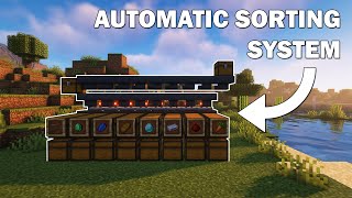 Minecraft EASY Automatic Sorting System 120 Tutorial [upl. by Joselow231]