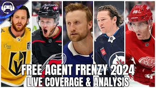 NHL FREE AGENT FRENZY 2024  Live Coverage amp Analysis [upl. by Fineberg]