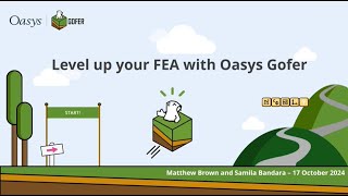 Level Up Your FEA With Oasys Gofer Consolidation and realworld applications webinar [upl. by Dinny]