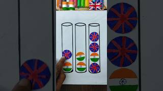 India flag 🇮🇳 magic ✨ 🇦🇮 with United statesshorts trending shortsfeed drawing [upl. by Analos951]